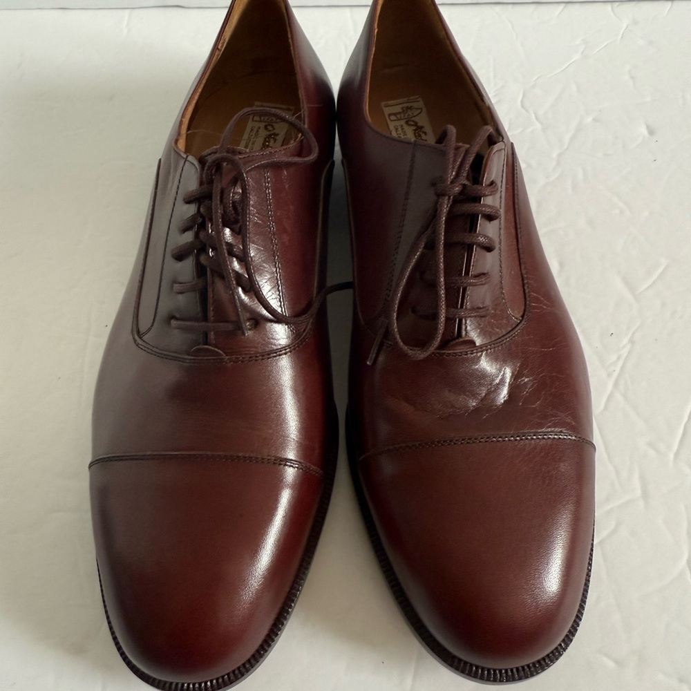 Natalino Salazzo Brown Oxfords Leather Brown Men's Formal Dress Shoes Size 40 - Picture 5 of 12